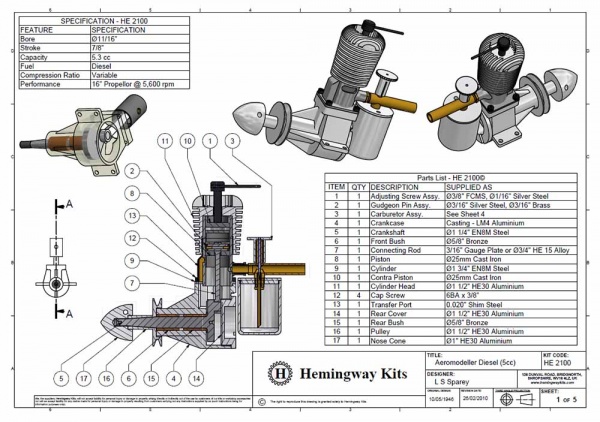 Aeromodeller Diesels - Drawings & Notes